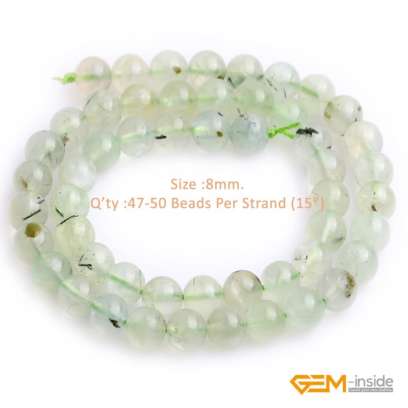 GEM-inside Prehnite Gemstone Loose Beads Natural Energy Healing Power Beads