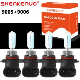 SHENKENUO For Dodge Avenger 2010-2012 9005 + 9006 High Performance Halogen Headlight Bulbs