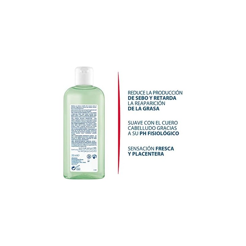 Ducray Sabal Shampoo Regulador de Grasa, Cabello Graso 200ml