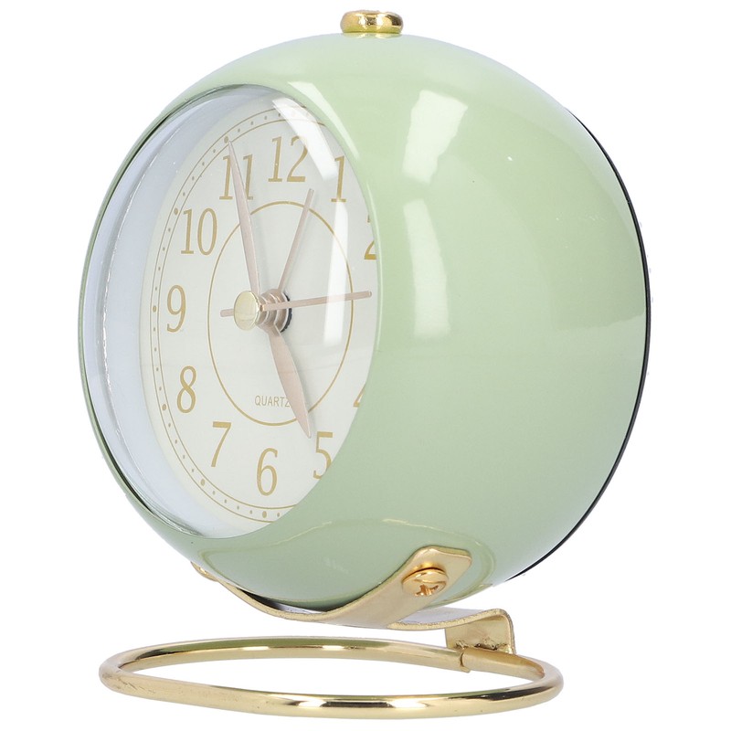 Alarm Clock Silent Non Ticking Metal Paint Power Saving Eye