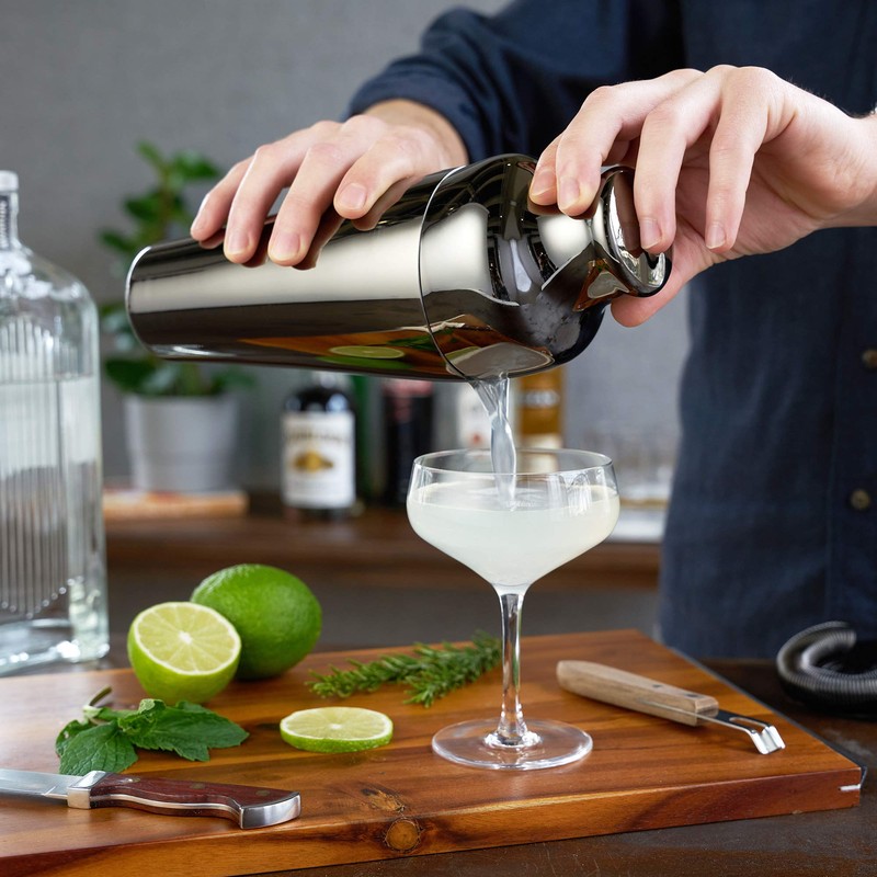 Viski Parisian Cocktail Set, 25 oz Black Gunmetal Stainless Steel