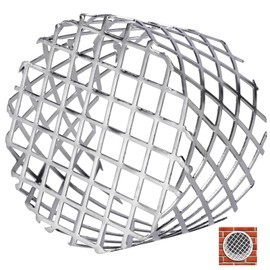 4" PVC Termination Vent Mesh Cap, 304 Stainless Steel Dryer Vent Screen Outdoor, PVC Roof Vent Cap, High Airflow Built-in Grill, 3.75" to 3.85" Conical Net, for 4in Dryer Vent Hose, Exhaust Vent Mesh