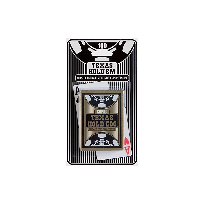 Copag Texas Hold 'em Gold Jumbo Playing Cards (Black)