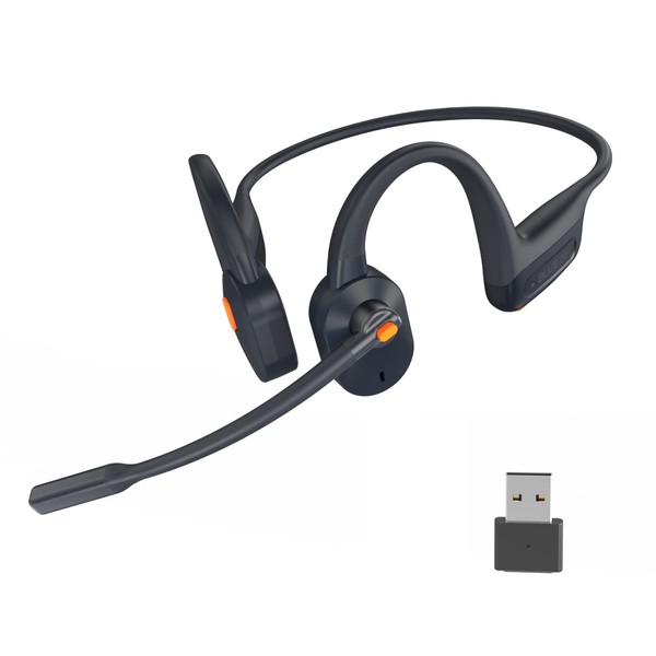Blue Air Open Ear Bluetooth Headsets with Microphone, Wireless Computer