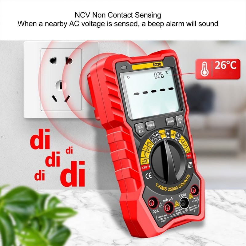 Digital Multimeter Kit 25000 Count Voltage Current Resistance Capacitance Frequency