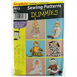 Simplicity 9813 Toddler's Costumes - Sewing Patterns for Dummies Size A - 1, 2, 3, 4