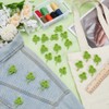 FINGERINSPIRE Pack of 20 Crochet Green Clover Sew-On Patches, 40