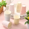 Tioncy 9 oz Gingham Paper Drinking Cups, 100 Pieces, 4
