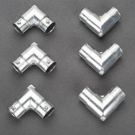 1 Inch EMT Conduit Inside Corner Pull Elbows, 90 Degree EMT to EMT Coupling with Detachable Capped Cover, Zinc Die-Cast, Secure Set Screw Design(6PCS)