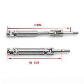 4Pcs Metal Stainless Steel Drive Shaft CVD for 1/10 Traxxas Slash Rustler Stampede VXL 4X4 4WD RC Car Upgrade Parts(Silver)