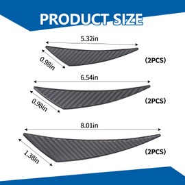 Wuyaoyao 6PCS Car Spoiler Canards Kit, Universal Front Bumper Lip Splitter, Auto Body Anti-Collision Diffuser, Cool Exterior Auto Decoration Sticker Decal, Car Accessories (Carbon Fiber Black)