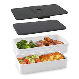 Cloer 800S1-1 Lunch Care System Bento Box, 5 Pieces, XXL Format 2100 ml, Divided with Leak-proof Lid, Lunch Box, Lunch Box for Children and Adults, White