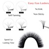 Lash Extension Supplies, 3 Trays 12 Rows Easy Fan Volume