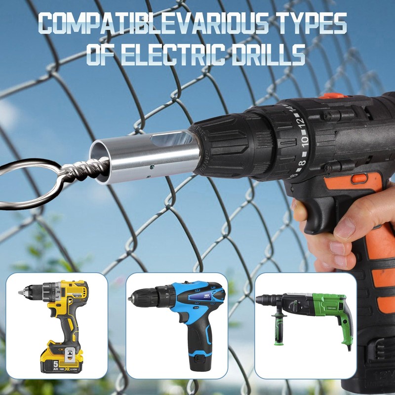 Methuker EZ Twist Ties Tool Compatible with 9 Gauge Drill