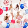 Red White Blue Balloons, 60PCS Red Blue Confetti Balloons, 12