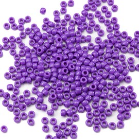 Gxueshan 1000 Pcs Acrylic Pony Beads 6x9mm Bulk for Bracelet Necklace Jewelry Making Earring Hair Braiding