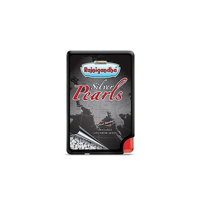 Rajnigandha Saffron Blended Silver Coated Pearls, Elaichi - 6.25g -