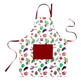 Lashuma Vegetable Kitchen Apron Colourful Bib Apron for Men and Women Serving Apron 80 x 65 cm, Vegetables