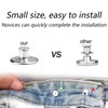 TSZYYM 100 Sets Buttons for Jeans,No-Sew Removable Adjustable Metal Jean