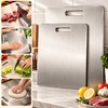 Stainless Steel Cutting Board for Kitchen Prep – Double-Sided Metal