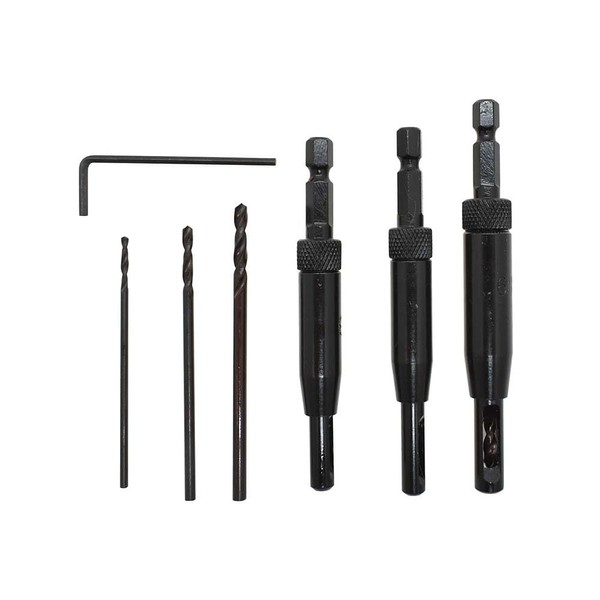 Big Horn 19163 3pc Hex Shank Hinge Bit Set
