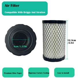 NPSNGSJY 796031 Air Filter Tune Up Kit Compatible with Briggs and Stratton 591334 492932 696854 John Deere D100 D110 D125 D130 D140 Husqvarna YTH22V46 YTH24V48 YTA22V46 Lawn Mower Oil Filter