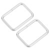 QUARKZMAN Metal Rectangle Ring Buckles and Clasps, Metal Rings Rectangular