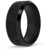 Enso Rings Etched Celtic Collection Silicone Ring - Comfortable and