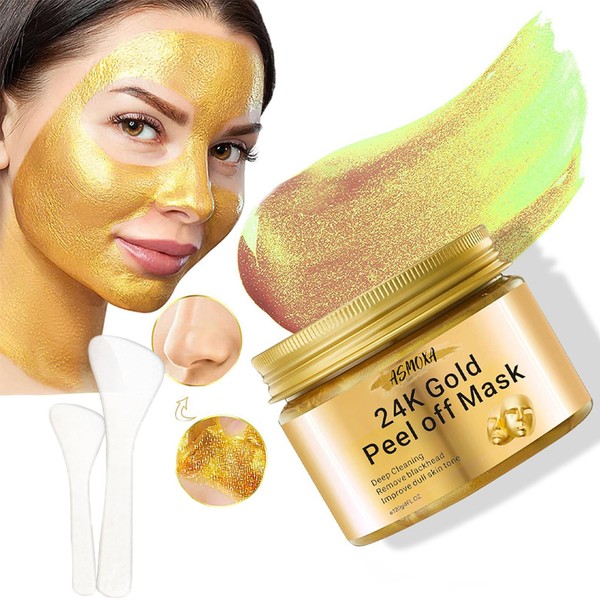 Blackhead Remover Mask, Gold Peel off Mask Cleansing Acne Blackheads