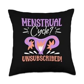 Hysterectomy Gifts Funny Hysterectomy Recovery Uterus Throw Pillow, 18x18, Multicolor