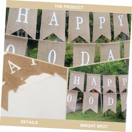 Ciieeo Days Banner Linen Swallowtail Flag Reusable Party Decoration for Boys Milestone Celebrations Ceiling Hanging Sign