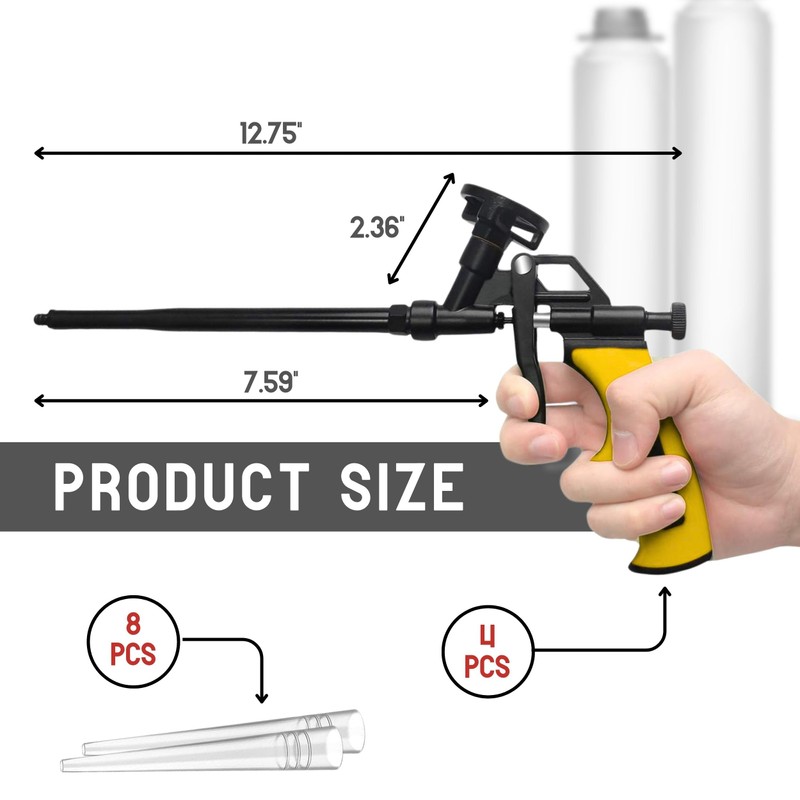 4 Pcs Foam Gun Yellow - Durable Spray Applicator for