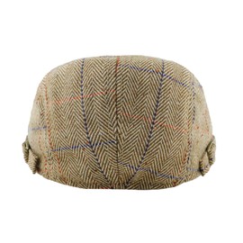KeepSa Cotton Men's Peaked Cap Flat Cap Peaked Cap Gatsby Newsboy Flat Cap Beret Hat, B29-Beige