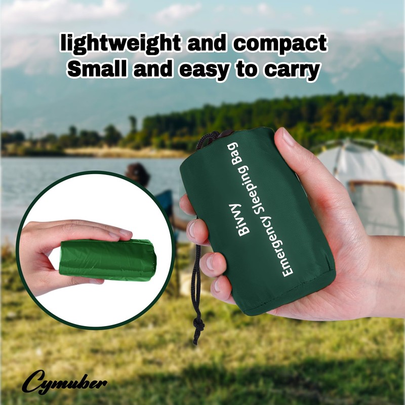 Emergency Sleeping Bag Survival Bag, Cymuber Portable Waterproof Thermal Bivy