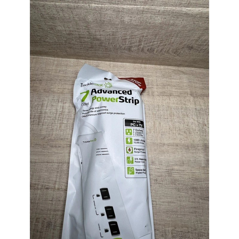 TrickleStar TS1104 7 Outlet Advanced Power Strip New in Package