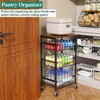 OKZEST 4-Tier Small Kitchen Storage Cart on Wheels, Metal Fruit