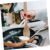 Stainless Steel Non-Stick Frying Spoon with Wooden Handle for Easy