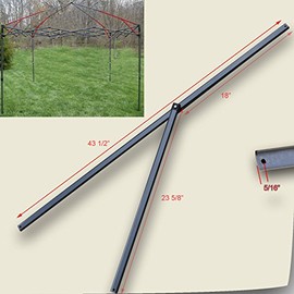 Quik Shade Summit Series 10x10 Peak Truss Bar with Support Replacement Parts for SX100, SX170 Gray