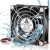 GDSTIME 80mm x 25mm 12V DC Waterproof IP67 Fan Dual