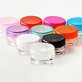 Cosmetic Dispenser Container Set, Sample Cream Empty Jars, 5-Piece for Essence & Cream Travel Pink 50ea