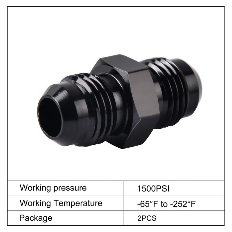 EVIL ENERGY 6AN Male to Male Flare Coupler Union Straight