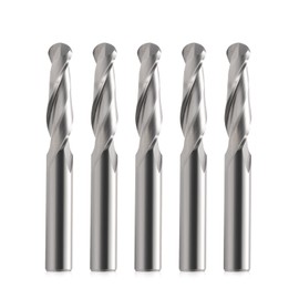 EU_HOZLY 6x22mm 2 Flute Carbide Ball Nose End Mills CEL Pack Of 5
