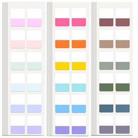 360-Piece 1-Inch Colored Book Sticky Tabs - Repositionable Page Tabs for Notebooks and File Classification in 18 Vibrant Colors (1 Inch)