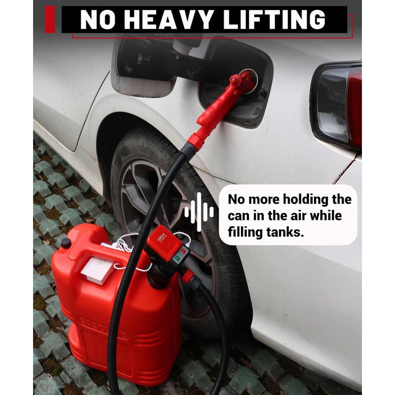 FUELIO Fuel Transfer Pump Battery Powered with Nozzle - Gas