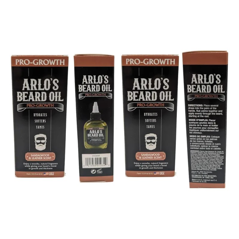 Aceite Para Barba Pro Growth Con Aroma De Cuero De