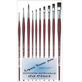 Da Vinci 8740 Series 2,4,6, 8,10,12,16 .Da Vinci 8730 Series 0, 2, 6 .College Brush Set, Retracted, Brown/Clear
