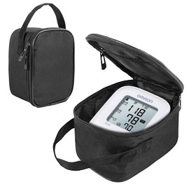 Home Blood Pressure Monitor Portable Storage Organizer Bag with Handle Compatible with Smart Upper Arm Blood Pressure Monitor,Digital Wrist Blood Pressure Monitor Travel Carrying Storage Bag(Bag Only)