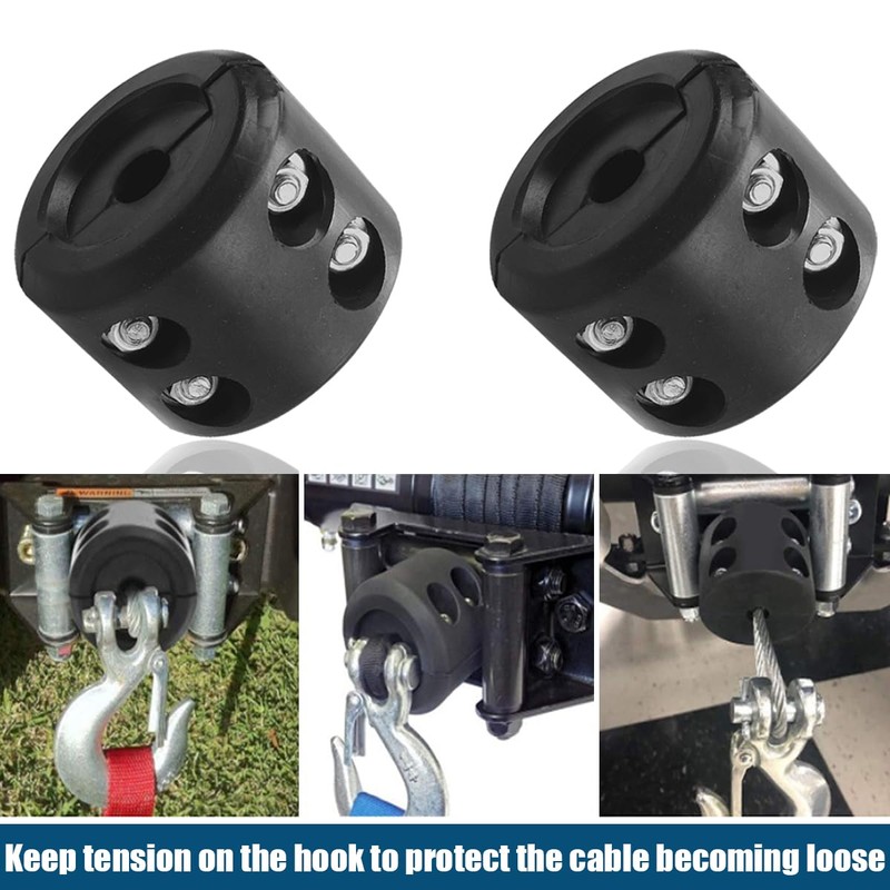 Bittwee Car Rubber Winch Stopper for ATV UTV Truck, Cable