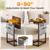 ELYKEN TV Tray Table, Adjustable Height & 90° Tilt Narrow
