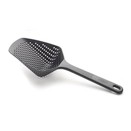 Joseph Joseph Scoop Colander Strainer Slotted Spoon, Large, Black